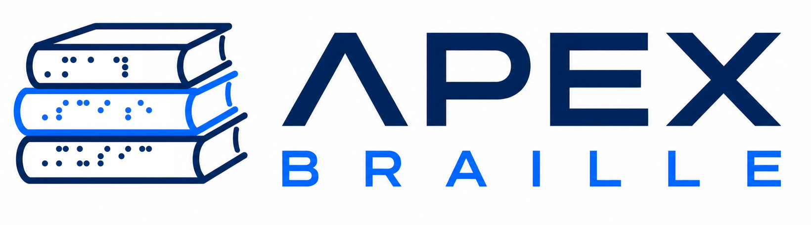 Apex Braille Logo Exact Braille-Apex Braille